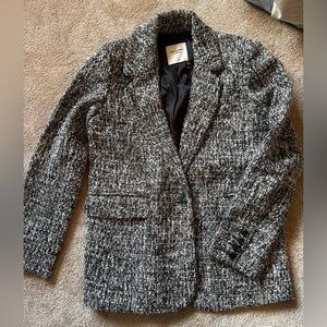 NEW Abercrombie & Fitch Black and White Tweed Blazer size small